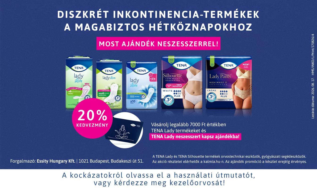 Ajándék neszeszer 7000 Ft feletti TENA Lady termék vásárlás esetén