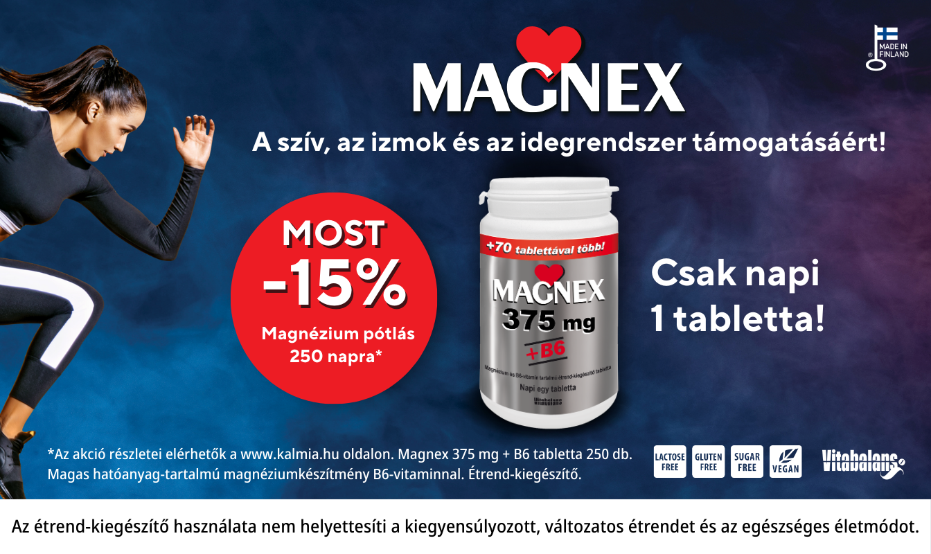 Magnex 375 mg + B6-vitamin tabletta akció