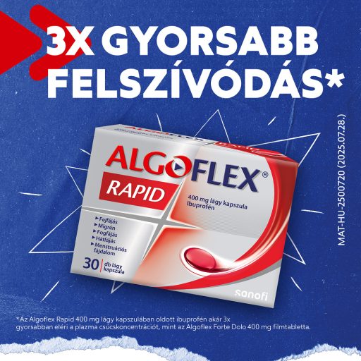 Algoflex Rapid 400 mg lágy kapszula 30 db