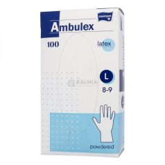 Ambulex púderezett, latex vizsgálókesztyű L 100 db
