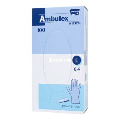 Ambulex púdermentes nitril vizsgálókesztyű lila L 100 db