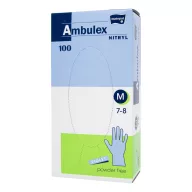 Ambulex púdermentes nitril vizsgálókesztyű lila M 100 db