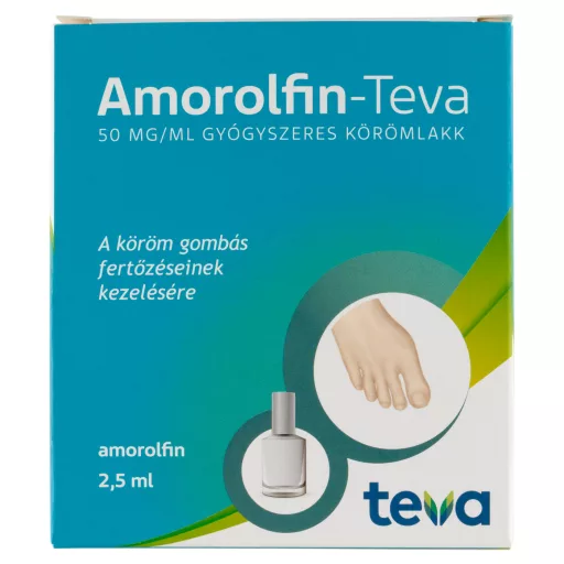Amorolfin Teva 50 mg/ml gyógyszeres körömlakk 2,5 ml