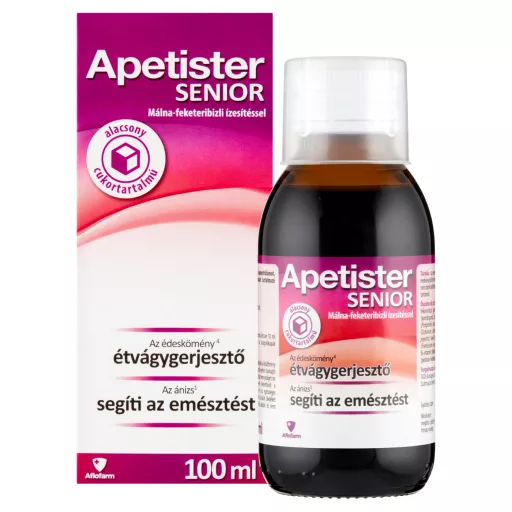 Apetister Senior málna-feketeribizli ízesítésű oldat 100 ml