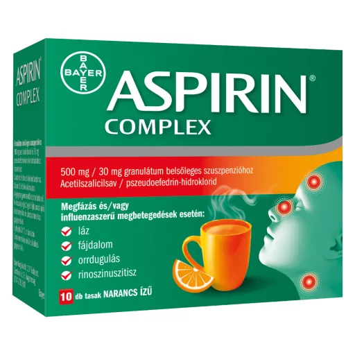 Aspirin Complex 500 mg/30 mg granulátum belsőleges szuszpenzióhoz 10 db