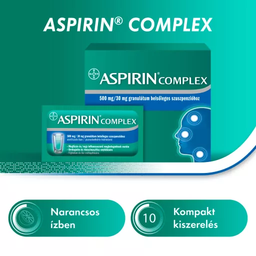 Aspirin Complex 500 mg/30 mg granulátum belsőleges szuszpenzióhoz 10 db