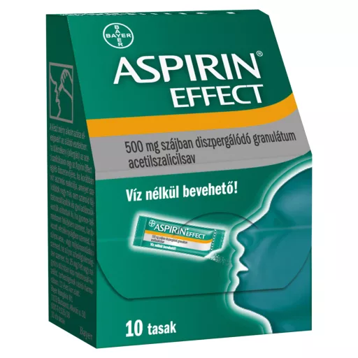 Aspirin Effect 500 mg szájban diszpergálódó granulátum 10 db