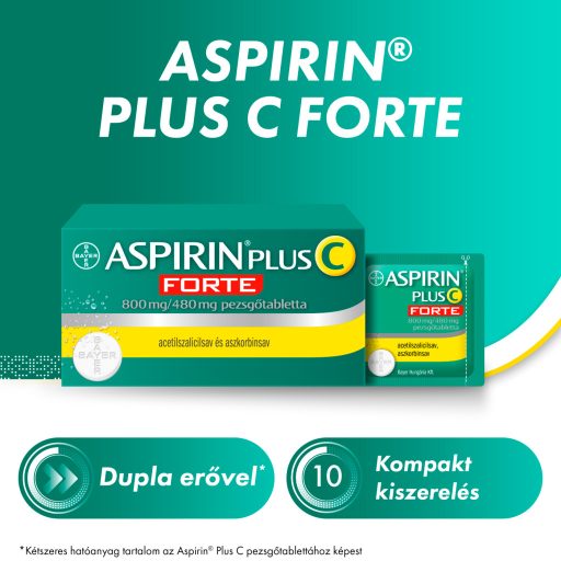 Aspirin Plus C Forte 800 mg/480 mg pezsgőtabletta 10 db