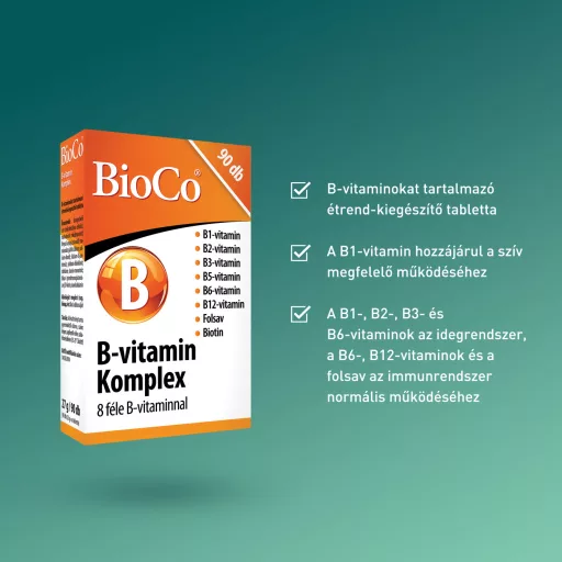 Bioco B-vitamin Komplex tabletta 90 db