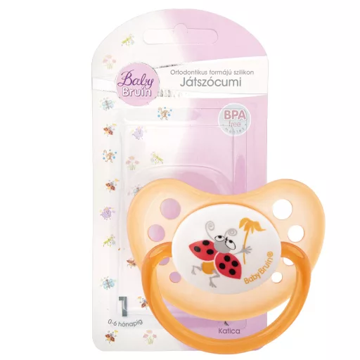 Baby Bruin szilikon katicás játszócumi 1-es méret 1 db
