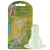 Baby Bruin szilikon etetőcumi 5-18 hónapos korig tejes 2db