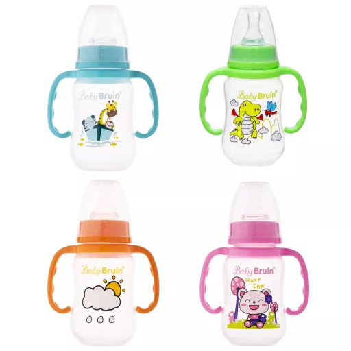 Baby Bruin PP műanyag cumisüveg karcsú fogóval 120 ml
