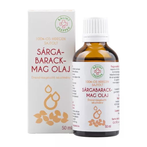 Bálint Cseppek 100%-os hidegen sajtolt sárgabarackmag olaj 50 ml