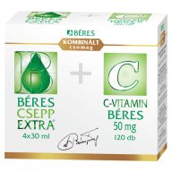 Béres Csepp Extra 4x30 ml + Béres C-vitamin 50 mg 120 db