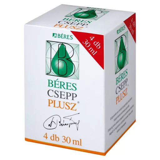 Béres Csepp Plusz belsőleges oldatos cseppek 4 x 30 ml