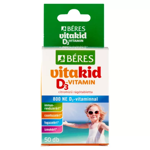 Béres Vita D3 Kid 800 NE rágótabletta