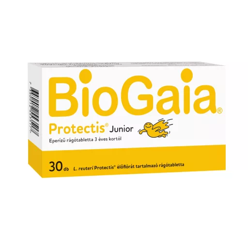 Biogaia Junior eper ízű étrend-kiegészítő rágótabletta 30 db