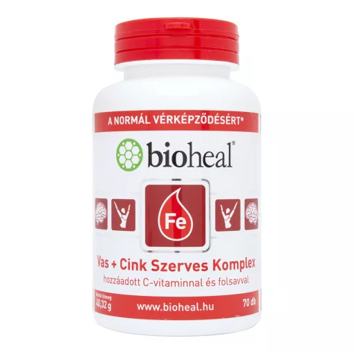Bioheal szerves vas + cink komplex filmtabletta 70 db