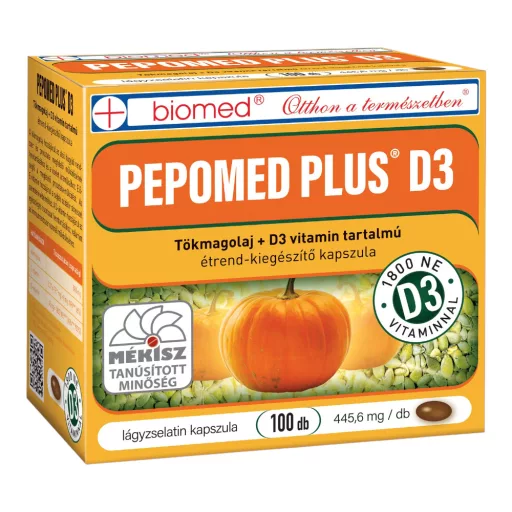 Biomed Pepomed Plus D3 tökmagolaj kapszula 100 db