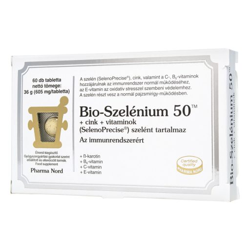 Pharma Nord Bio-Szelénium 50 +cink +vitaminok tabletta 60 db