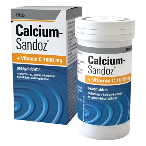 Calcium-Sandoz + Vitamin C 1000 mg pezsgőtabletta 10 db
