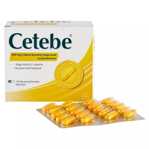 Cetebe 500 mg retard kemény kapszula 120 db