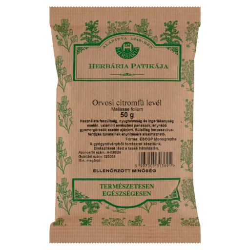Herbária Orvosi Citromfűlevél szálas tea 50 g