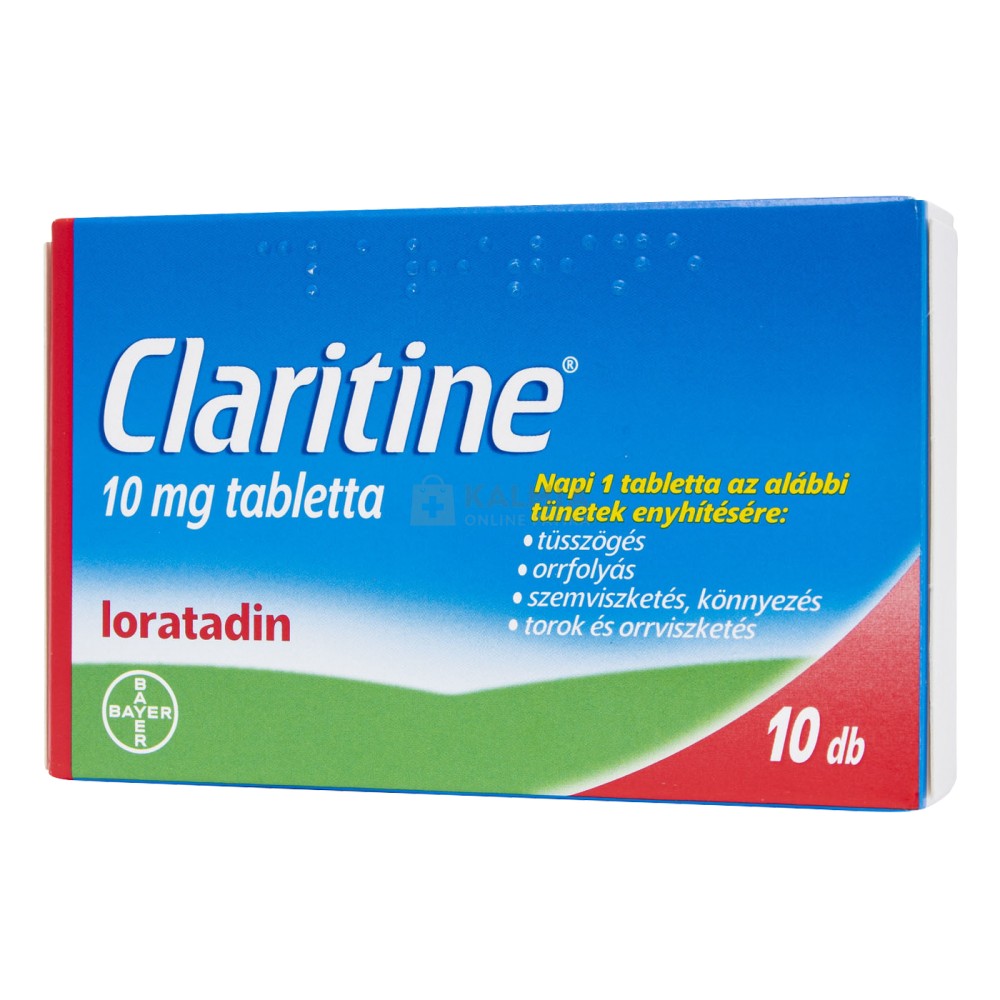 Claritine 10 mg tabletta 10 db - Online patika vásárlás