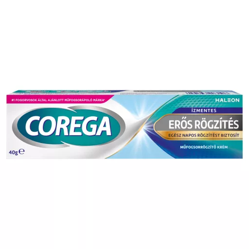 Corega erős ízmentes műfogsorrögzítő krém 40 g