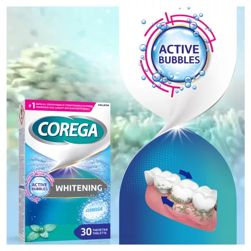 Corega Whitening tisztító tabletta 30 db