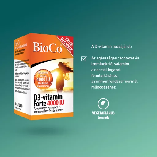 Bioco D3-vitamin Forte 4000IU tabletta 100 db 