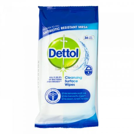 Dettol antibakteriális felülettisztító kendő 36 db