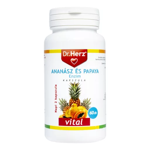 Dr. Herz Ananász és Papaya enzim kapszula 60 db