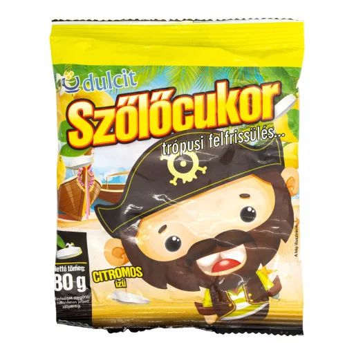 Dulcit Szőlőcukor tabletta citrom íz 80 g