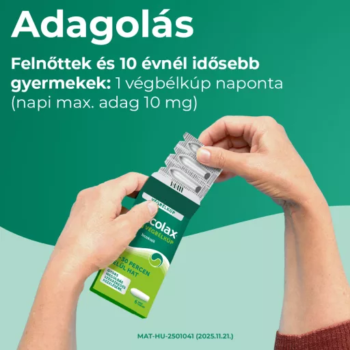 Dulcolax 10 mg végbélkúp 6 db