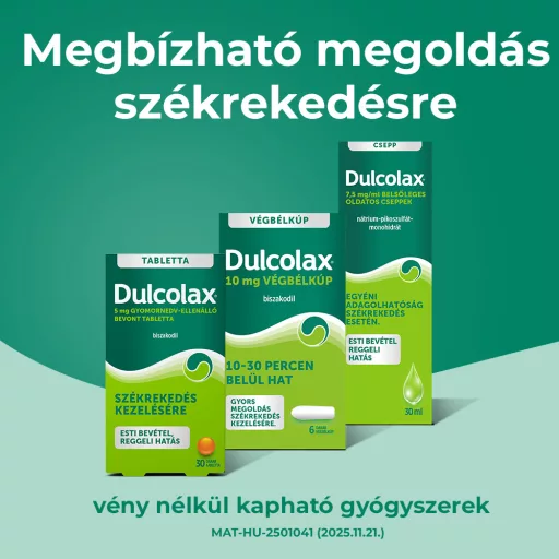 Dulcolax 10 mg végbélkúp 6 db