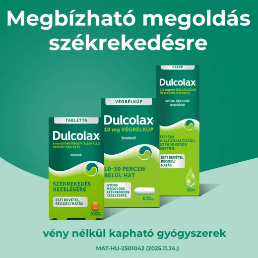 Dulcolax 5 mg gyomornedv-ellenálló bevont tabletta 30 db