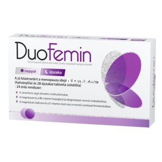   Duofemin étrend-kiegészítő tabletta vitaminokkal, ásványi anyagokkal, gyógynövényekkel 28 db +28 db