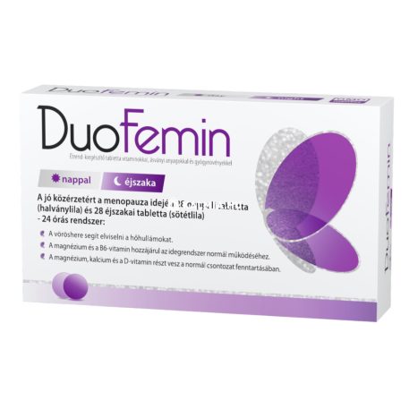 Duofemin étrend-kiegészítő tabletta vitaminokkal, ásványi anyagokkal, gyógynövényekkel 28 db +28 db