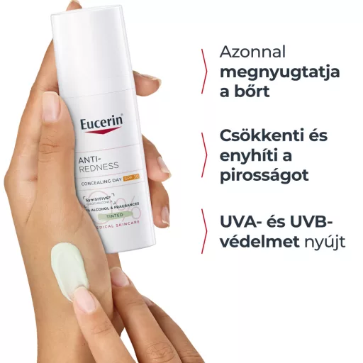 Eucerin Anti-Redness bőrpír elleni színezett nappali arcápoló SPF30 50 ml