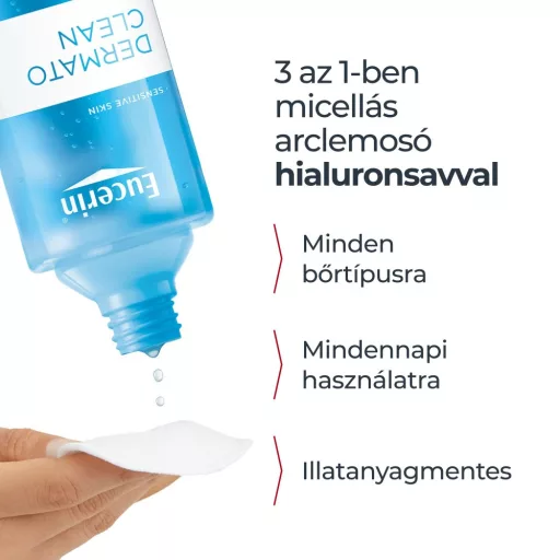 Eucerin DermatoClean (Hyaluron) 3 in 1 micellás arclemosó 200 ml