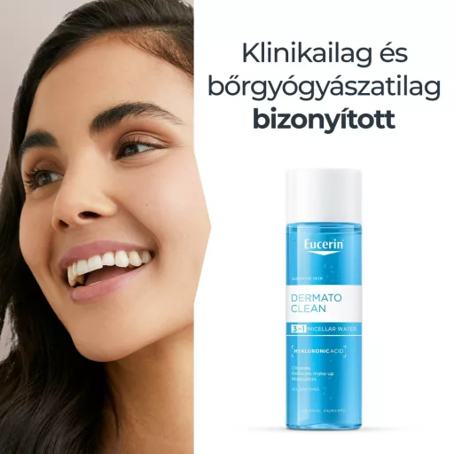 Eucerin DermatoClean (Hyaluron) 3 in 1 micellás arclemosó 200 ml