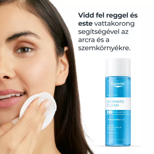 Eucerin DermatoClean (Hyaluron) 3 in 1 micellás arclemosó 200 ml