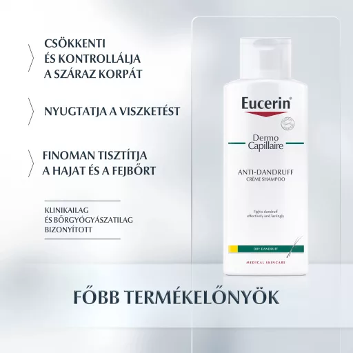 Eucerin DermoCapillaire korpásodás elleni sampon száraz korpára 250 ml