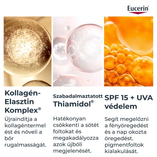 Eucerin Hyaluron-Filler + Elasticity bőrtömörséget regeneráló nappali arckrém SPF15 50 ml