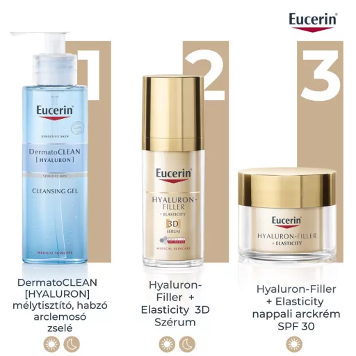 Eucerin Hyaluron-Filler + Elasticity bőrtömörséget regeneráló nappali krém SPF30 50 ml