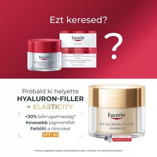 Eucerin Hyaluron-Filler + Volume-Lift bőrfeszesítő nappali arckrém száraz bőrre SPF15 50 ml