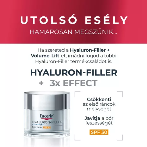 Eucerin Hyaluron-Filler + Volume-Lift bőrfeszesítő nappali arckrém normál, vegyes bőrre SPF15  50 ml