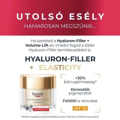 Eucerin Hyaluron-Filler + Volume-Lift bőrfeszesítő nappali arckrém normál, vegyes bőrre SPF15  50 ml