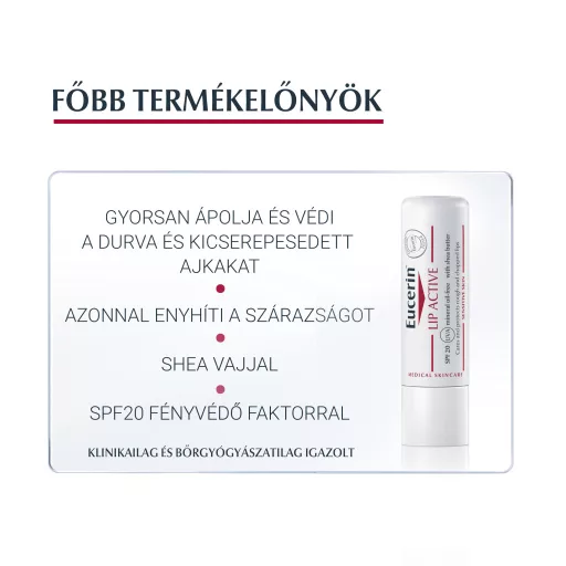 Eucerin pH5 Lip Aktív ajakápoló SPF20 4,8 g